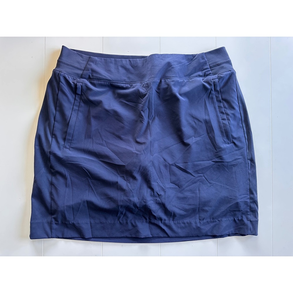 Athleta Brooklyn Skort 16 Navy Blue Active Golf Hiking Skirt Womens 12 Tall